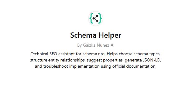 Description of the schema helper AI